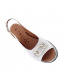 La Repo Δερμάτινες Πλατφόρμες Λευκές 19213