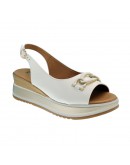 La Repo Δερμάτινες Πλατφόρμες Λευκές 19213