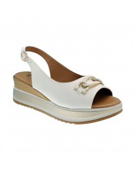 La Repo Δερμάτινες Πλατφόρμες Λευκές 19213