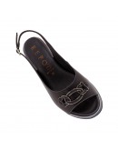 La Repo Δερμάτινες Πλατφόρμες Μαύρες 19213