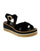 La Repo Δερμάτινες Πλατφόρμες Μαύρες  61284