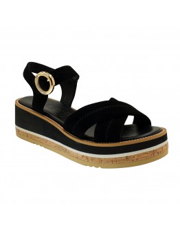 La Repo Δερμάτινες Πλατφόρμες Μαύρες  61284