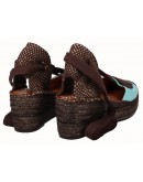 Viguera Δερμάτινες Εσπαντρίγιες Τυρκουάζ-Καφέ 2228