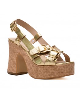 Werner Δερμάτινες Πλατφόρμες Χρυσές 232010