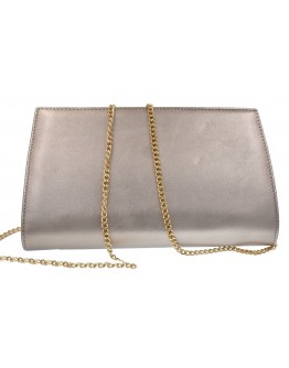 Τσάντα δερμάτινη platino Clutch Senso di lusso 3286