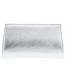 Senso di lusso Τσάντα Ασημί Δερμάτινη Clutch 