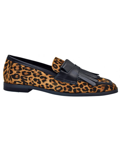 Wikers Δερμάτινα Loafers Leopard 165