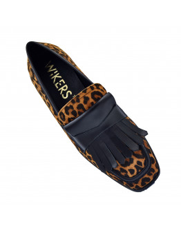 Wikers Δερμάτινα Loafers Leopard 165