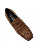 Wikers Δερμάτινα Loafers Καφέ 167