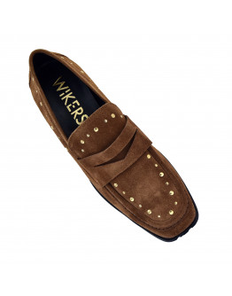 Wikers Δερμάτινα Loafers Καφέ 167